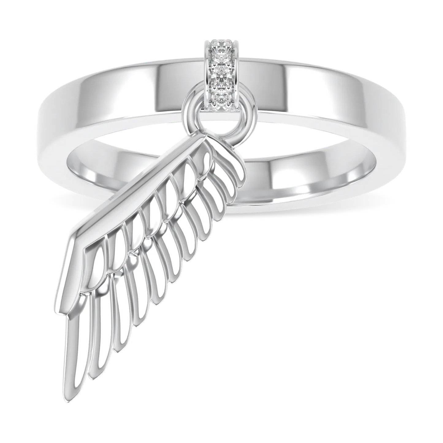 Blacklock Empower Wing ring in White Gold — side view