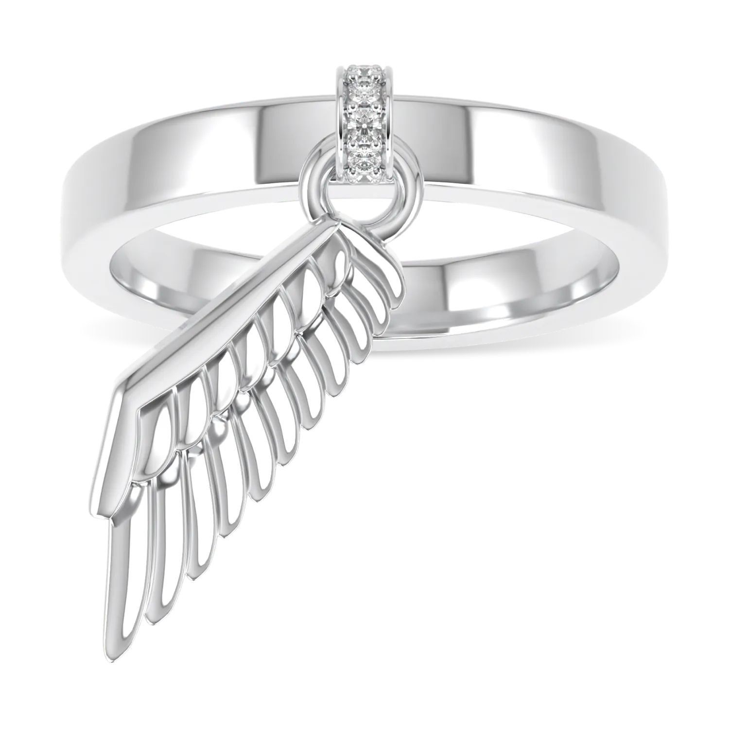Blacklock Empower Wing ring in White Gold — side view