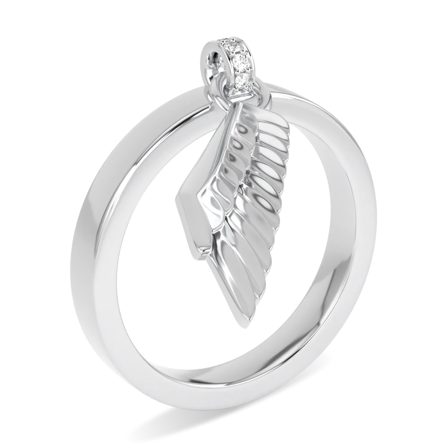 White Gold Wing ring from Blacklock's Empower IWD23 collection — detail view