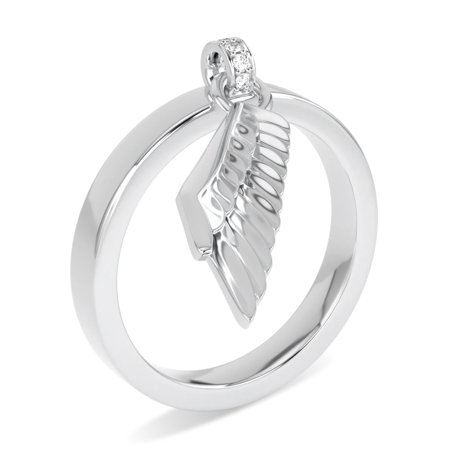White Gold Wing ring from Blacklock's Empower IWD23 collection — detail view