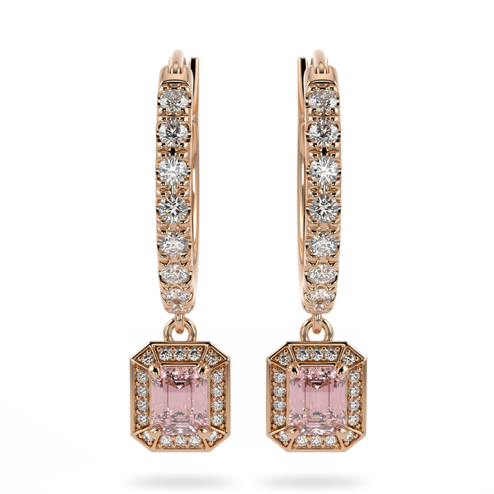 Empower Rose Gold Heritage Morganite Drop Earrings