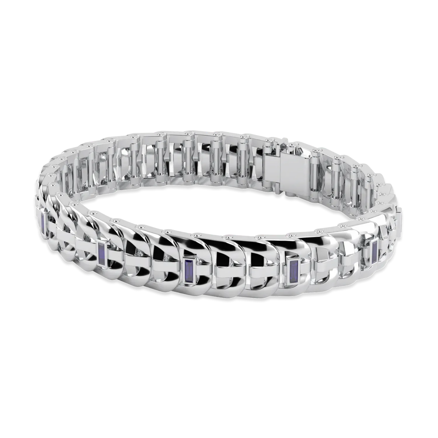 Blacklock Empower collection sapphire baguette bracelet in 18ct White Gold