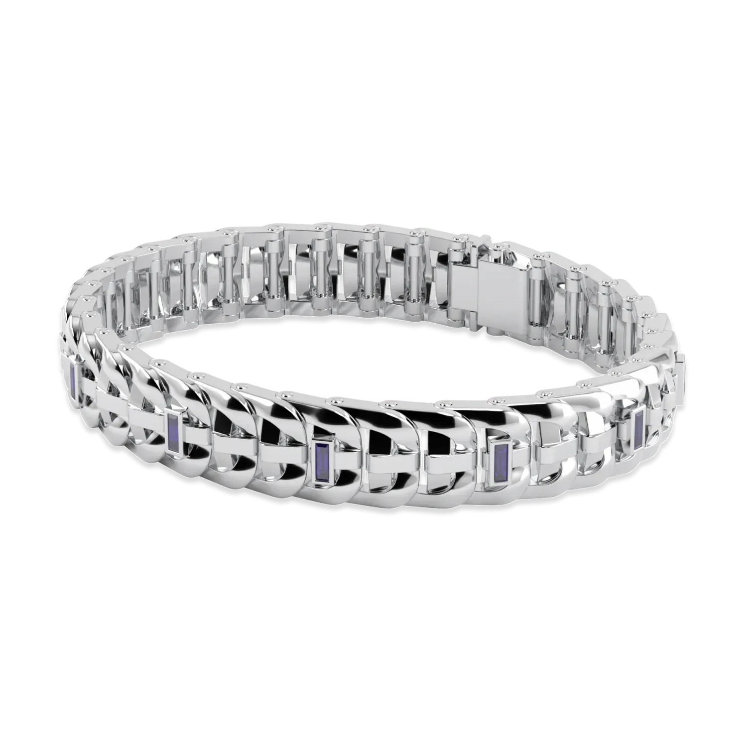 Blacklock Empower collection sapphire baguette bracelet in 18ct White Gold
