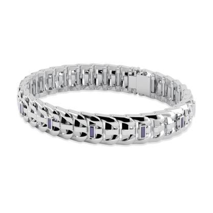 Blacklock Empower collection sapphire baguette bracelet in 18ct White Gold
