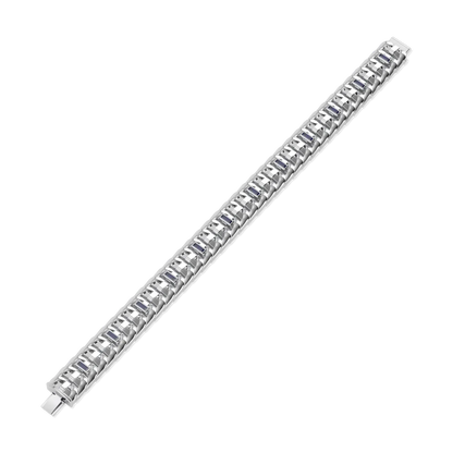 18ct White Gold Sapphire bracelet from Blacklock's Empower collection — side view
