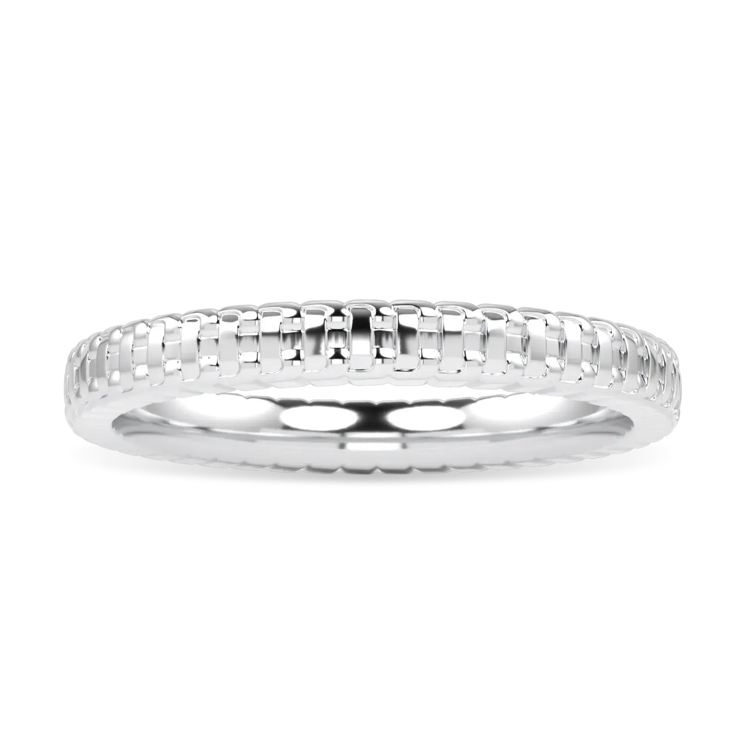 Blacklock Empower collection small chain ring in 18ct White Gold — side view