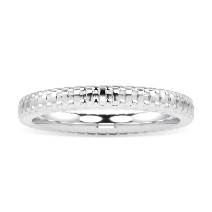 Blacklock Empower collection small chain ring in 18ct White Gold — side view