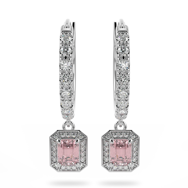 Empower White Gold Heritage Morganite Drop Earrings