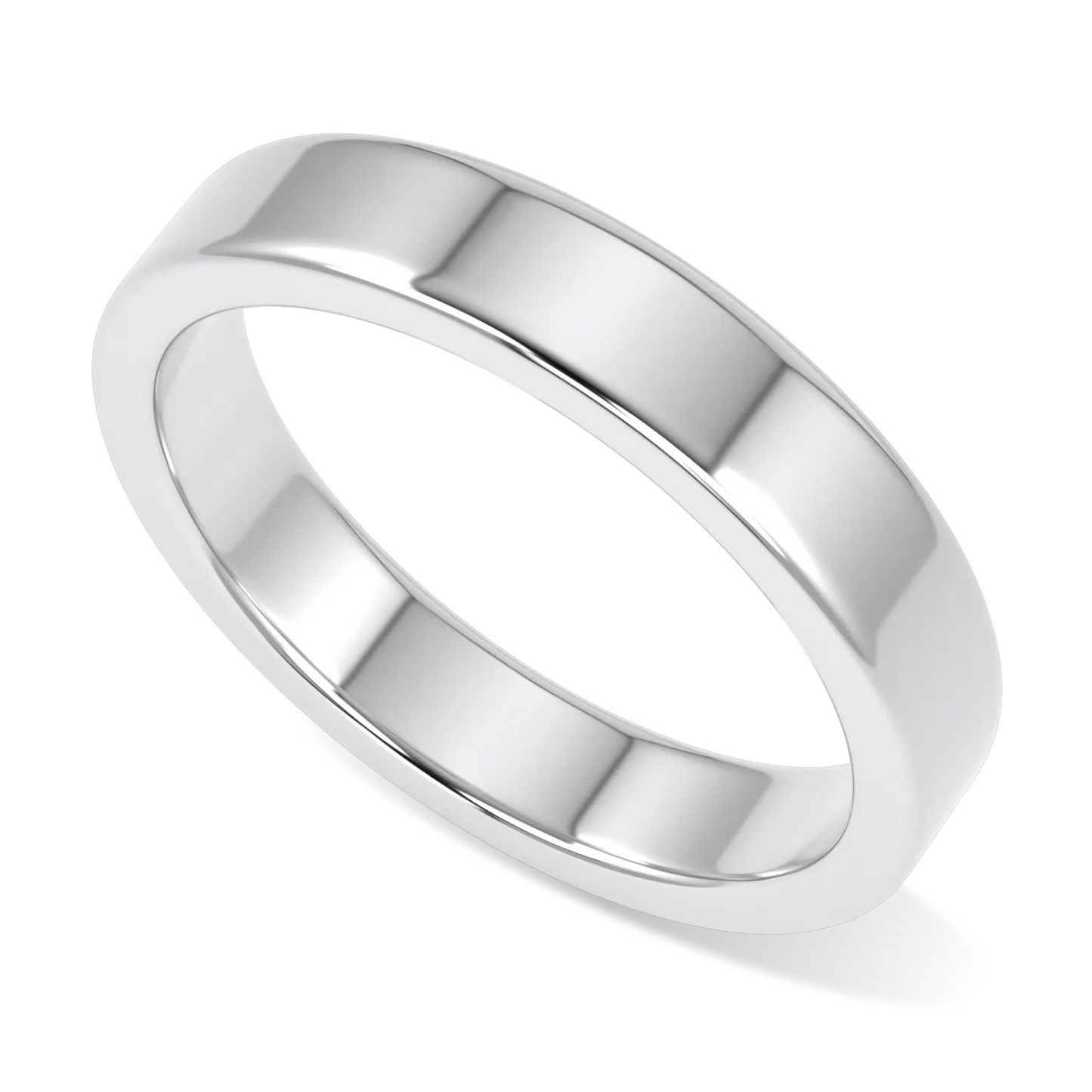 Gents Platinum 4mm Wedding Band by Blacklock Jewellery, Force collection