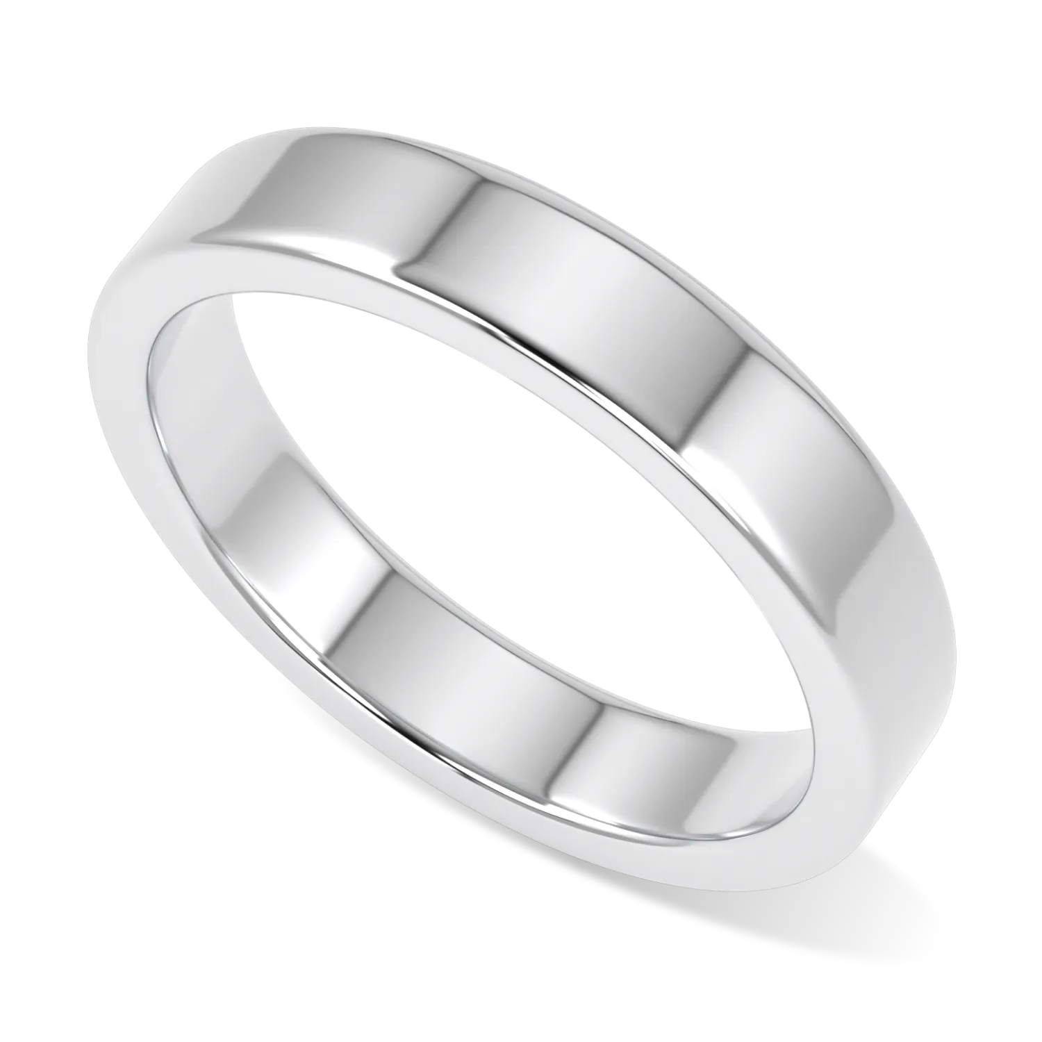 Gents Platinum 4mm Wedding Band by Blacklock Jewellery, Force collection