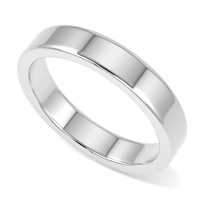 Gents Platinum 4mm Wedding Band by Blacklock Jewellery, Force collection