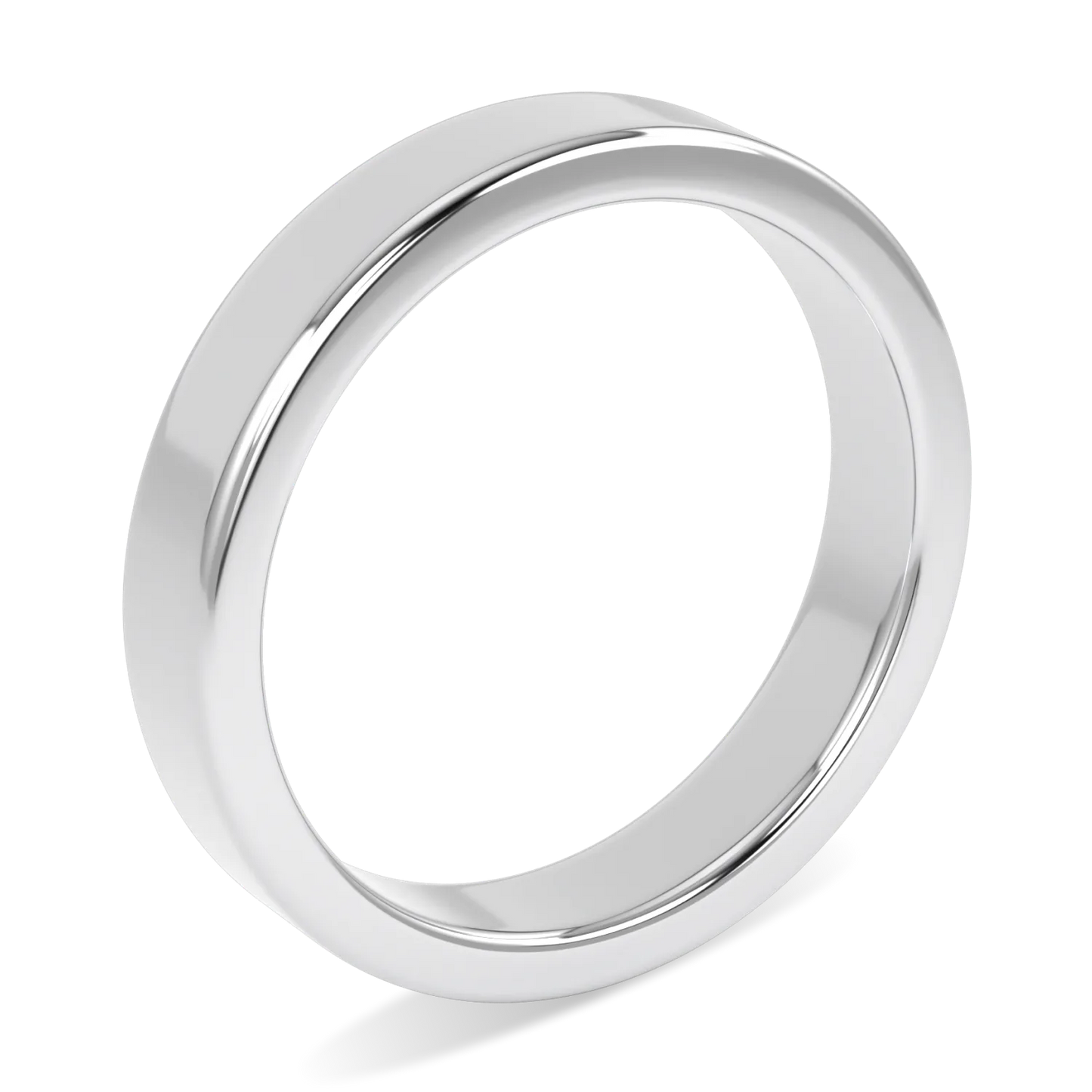 Blacklock Force collection 4mm wedding band in Platinum — side view