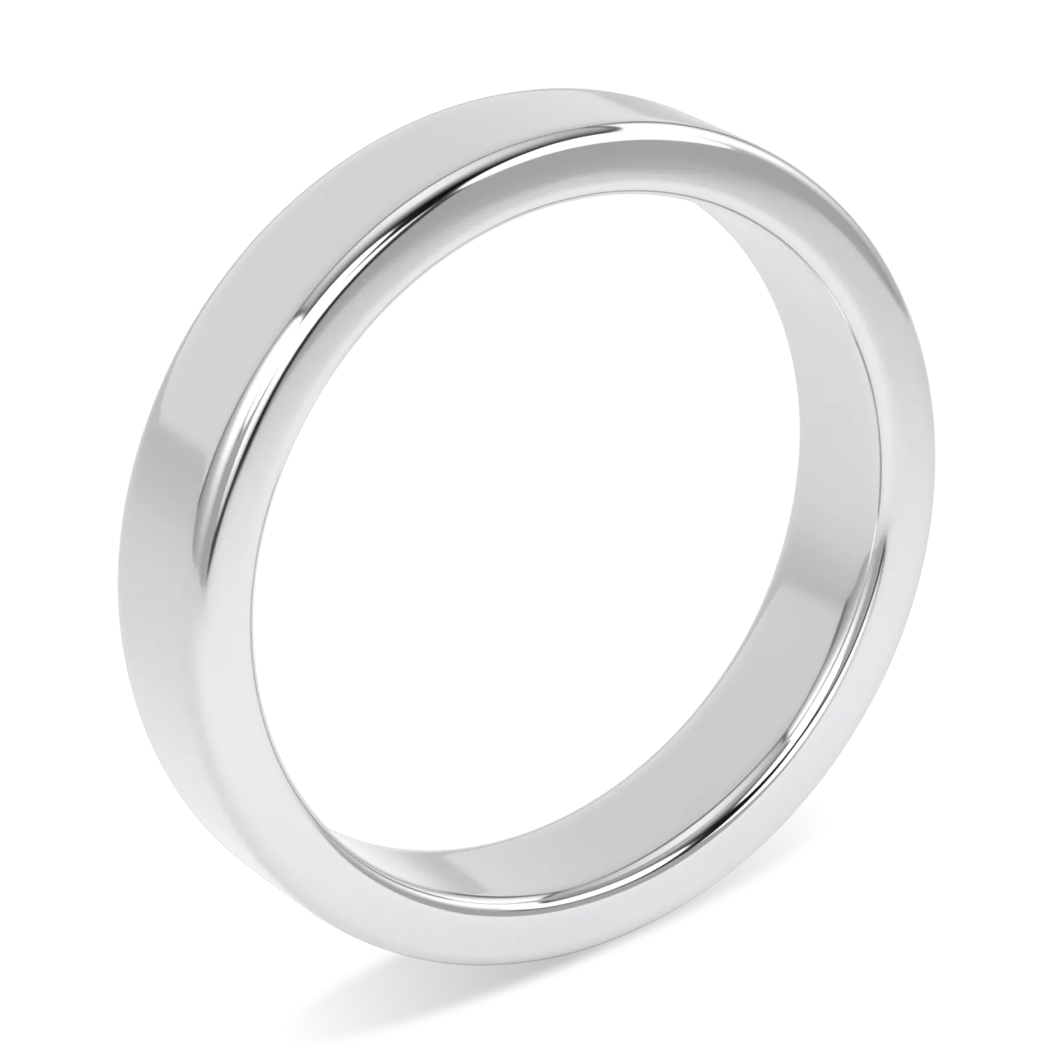 Blacklock Force collection 4mm wedding band in Platinum — side view