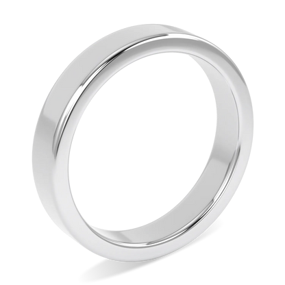 Blacklock Force collection 4mm wedding band in Platinum — side view