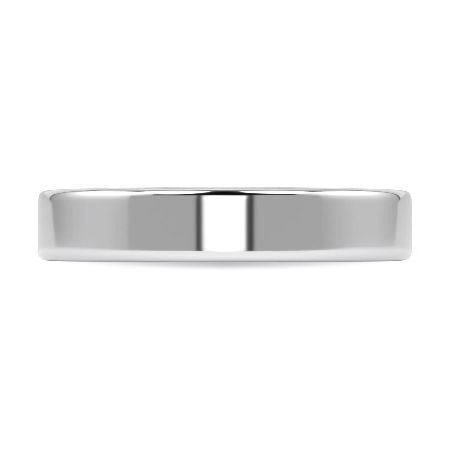 Platinum 4mm wedding band from Blacklock's Force collection — detail view