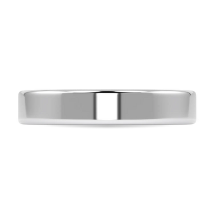 Platinum 4mm wedding band from Blacklock's Force collection — detail view