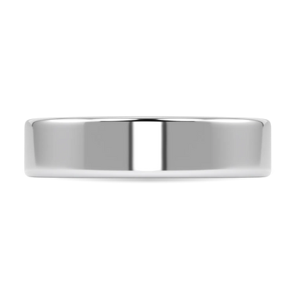 5mm Gents Platinum Wedding Band by Blacklock Jewellery, Force collection — close-up