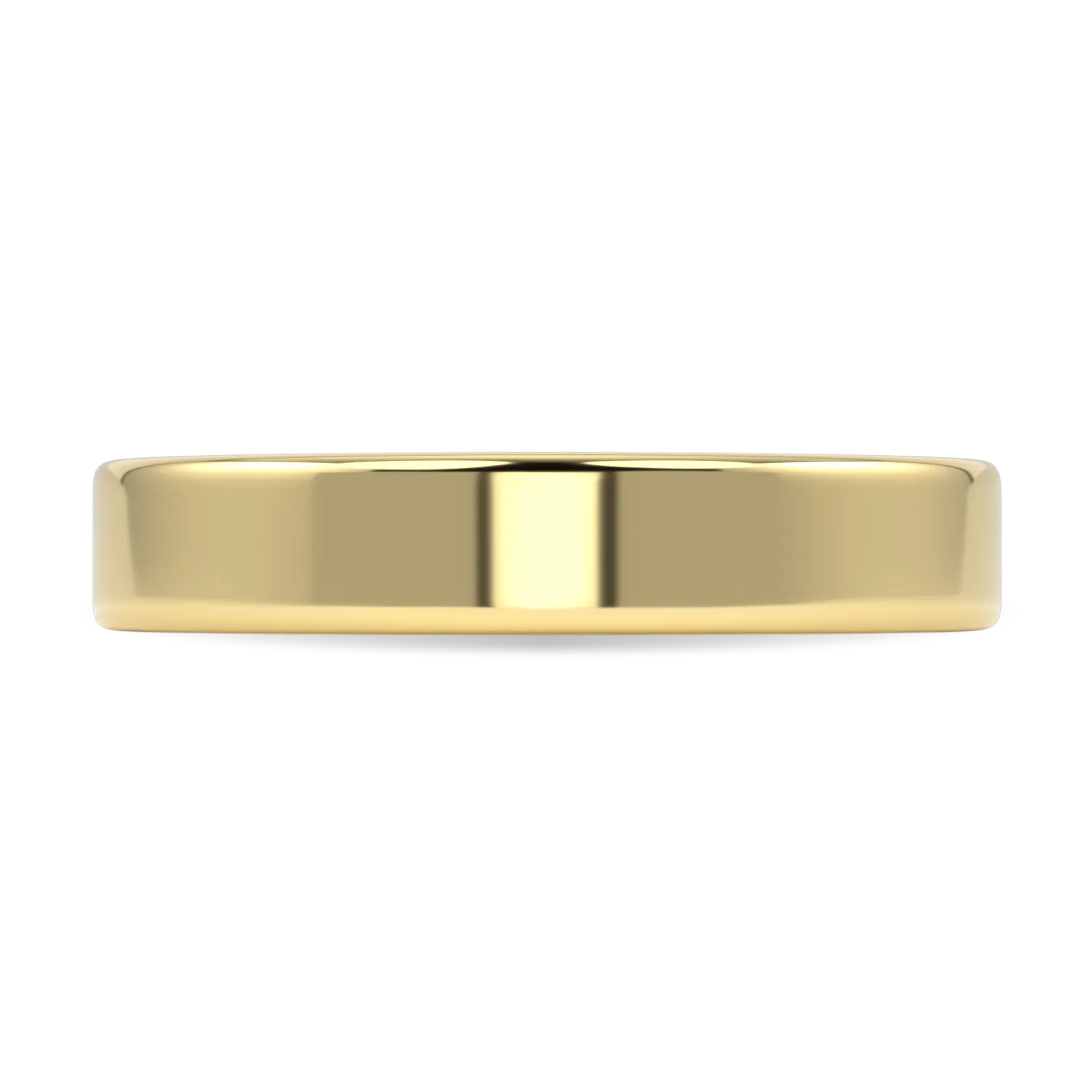 4mm Gents 18ct Yellow Gold Wedding Band by Blacklock Jewellery, Force collection — close-up
