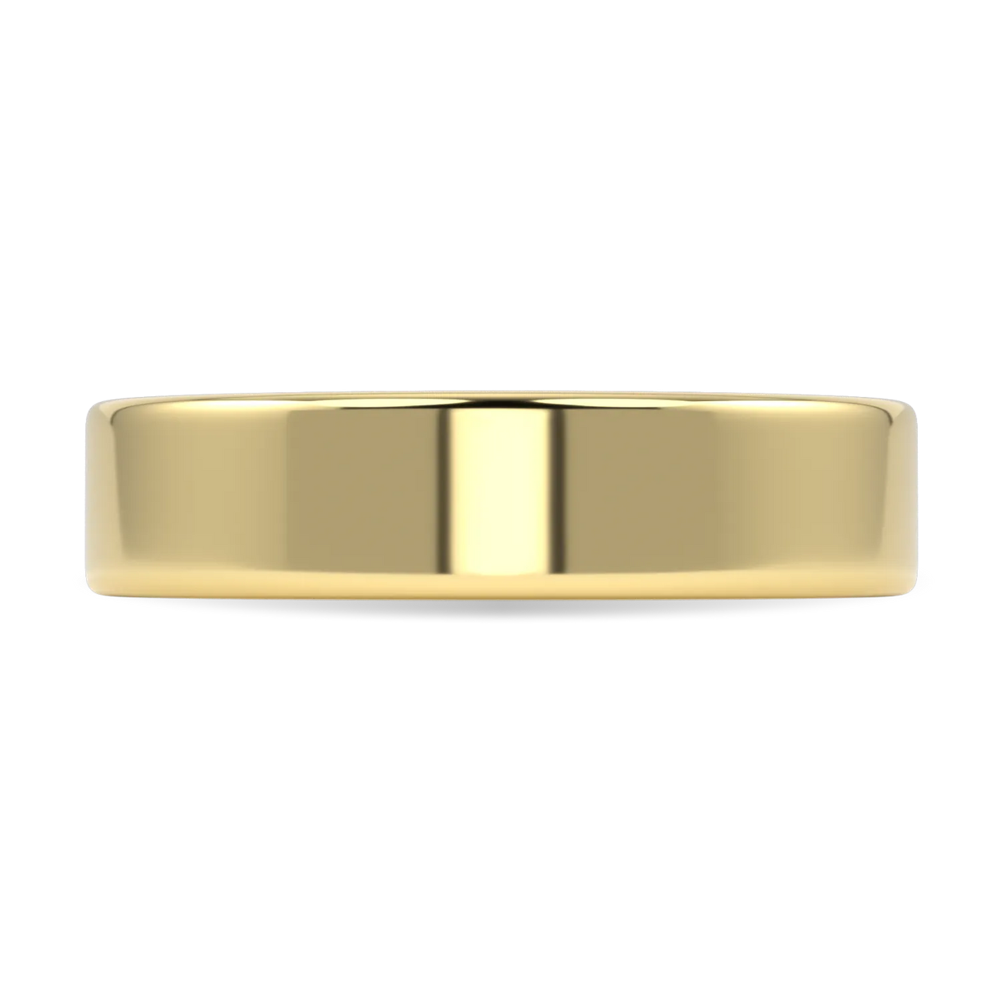 Blacklock 5mm Force wedding band in 18ct Yellow Gold — close-up