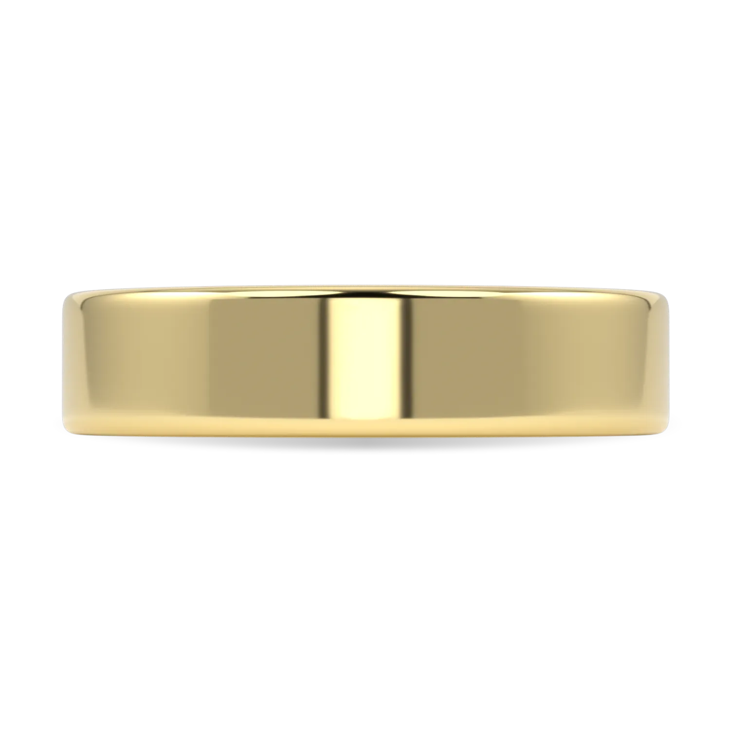 Blacklock 5mm Force wedding band in 18ct Yellow Gold — close-up