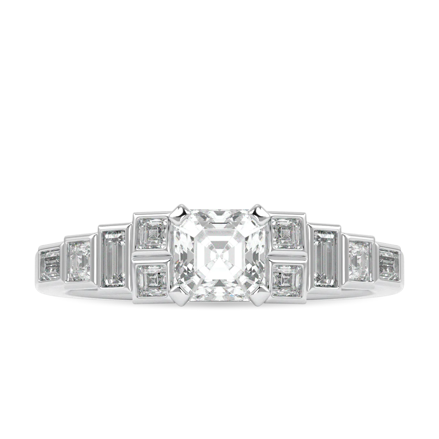 Blacklock Force 0.50cts Diamond engagement ring in Platinum — side view