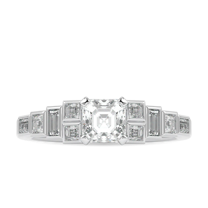 Blacklock Force 0.50cts Diamond engagement ring in Platinum — side view