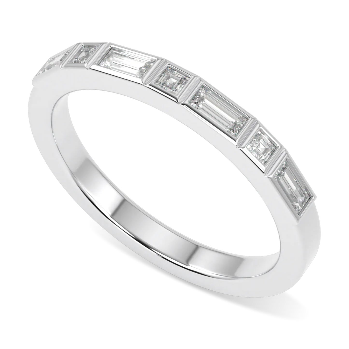 Platinum 0.28cts Diamond Wedding Band by Blacklock Jewellery, Force collection