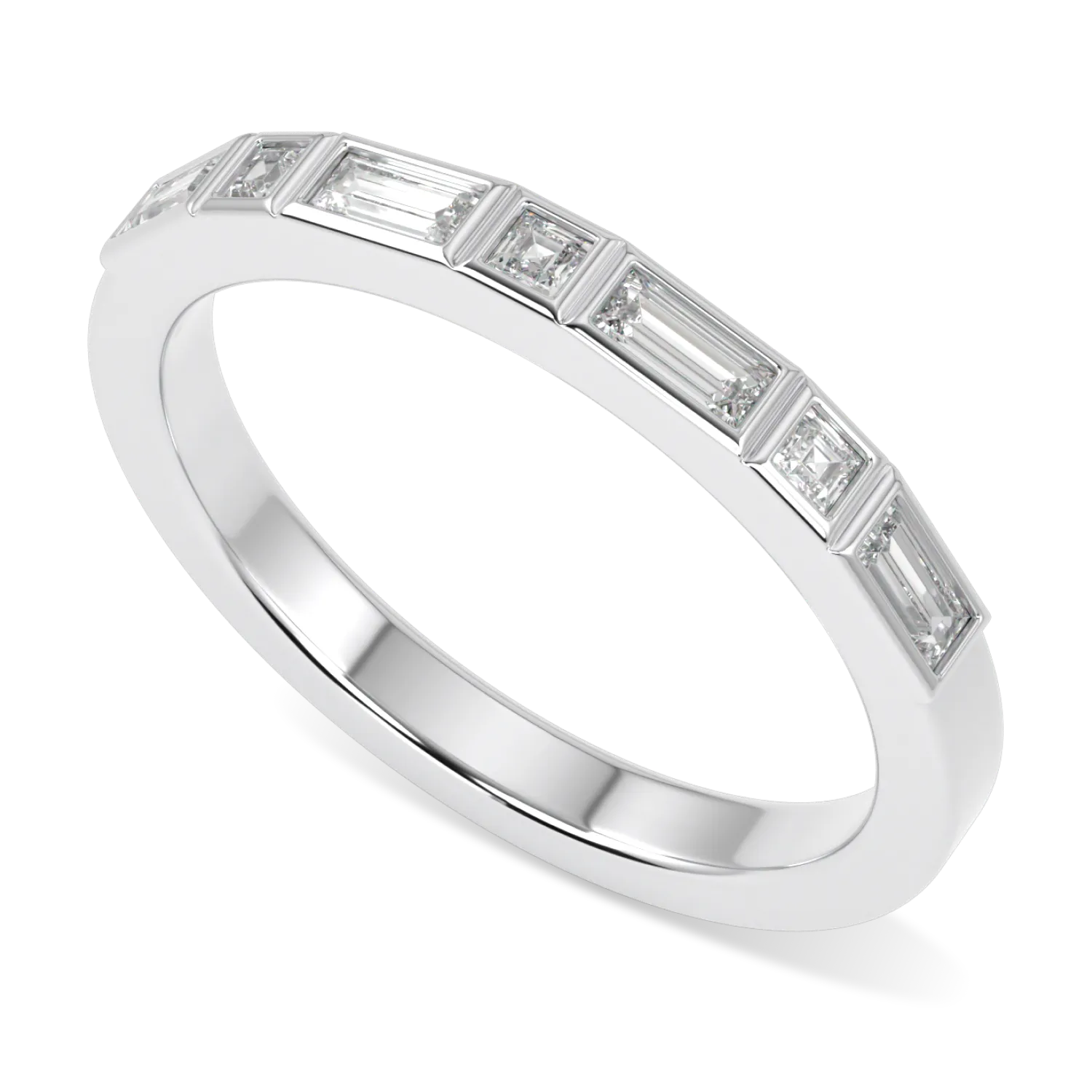 Platinum 0.28cts Diamond Wedding Band by Blacklock Jewellery, Force collection