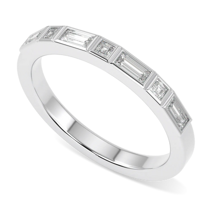 Platinum 0.28cts Diamond Wedding Band by Blacklock Jewellery, Force collection