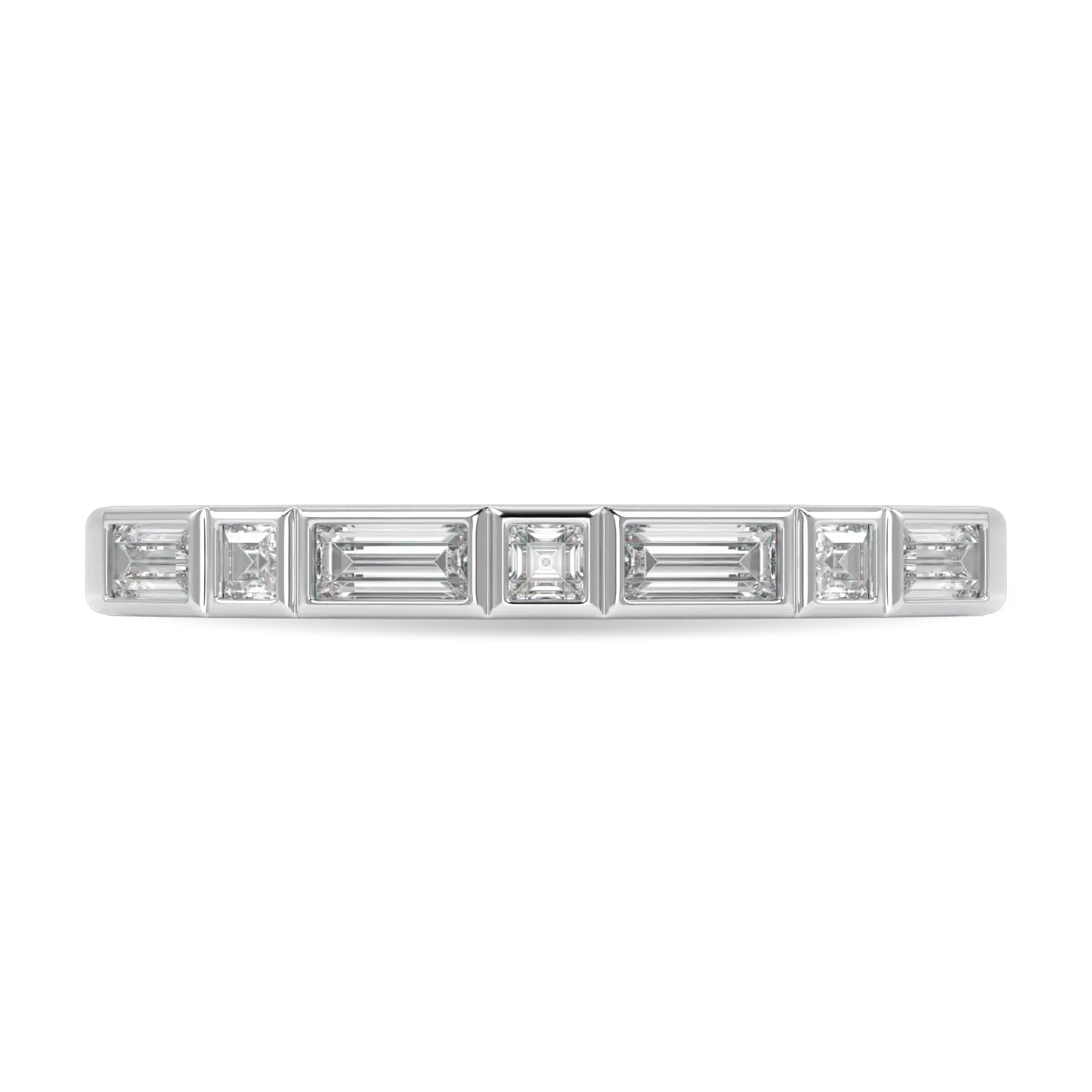 Blacklock Force collection 0.28cts diamond wedding band in Platinum — side view