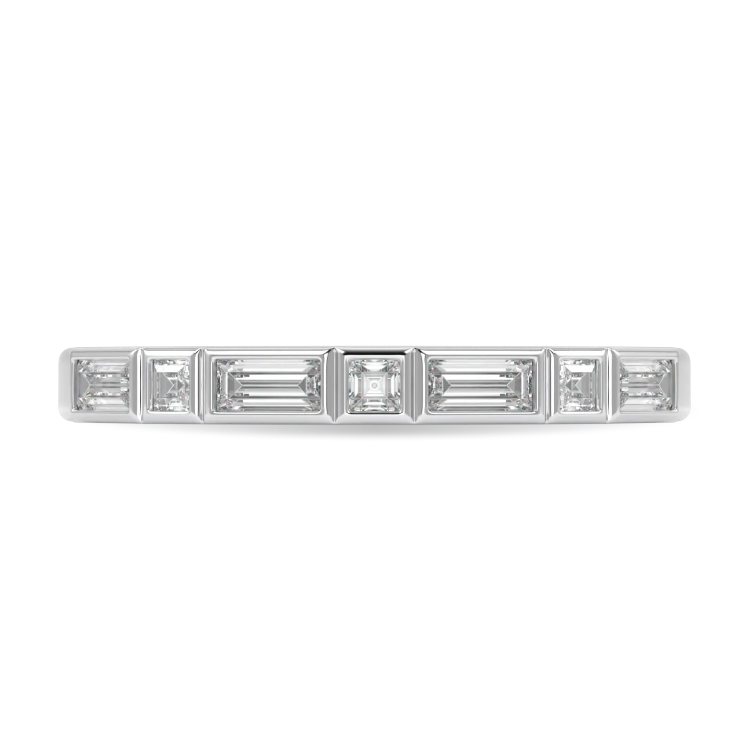 Blacklock Force collection 0.28cts diamond wedding band in Platinum — side view