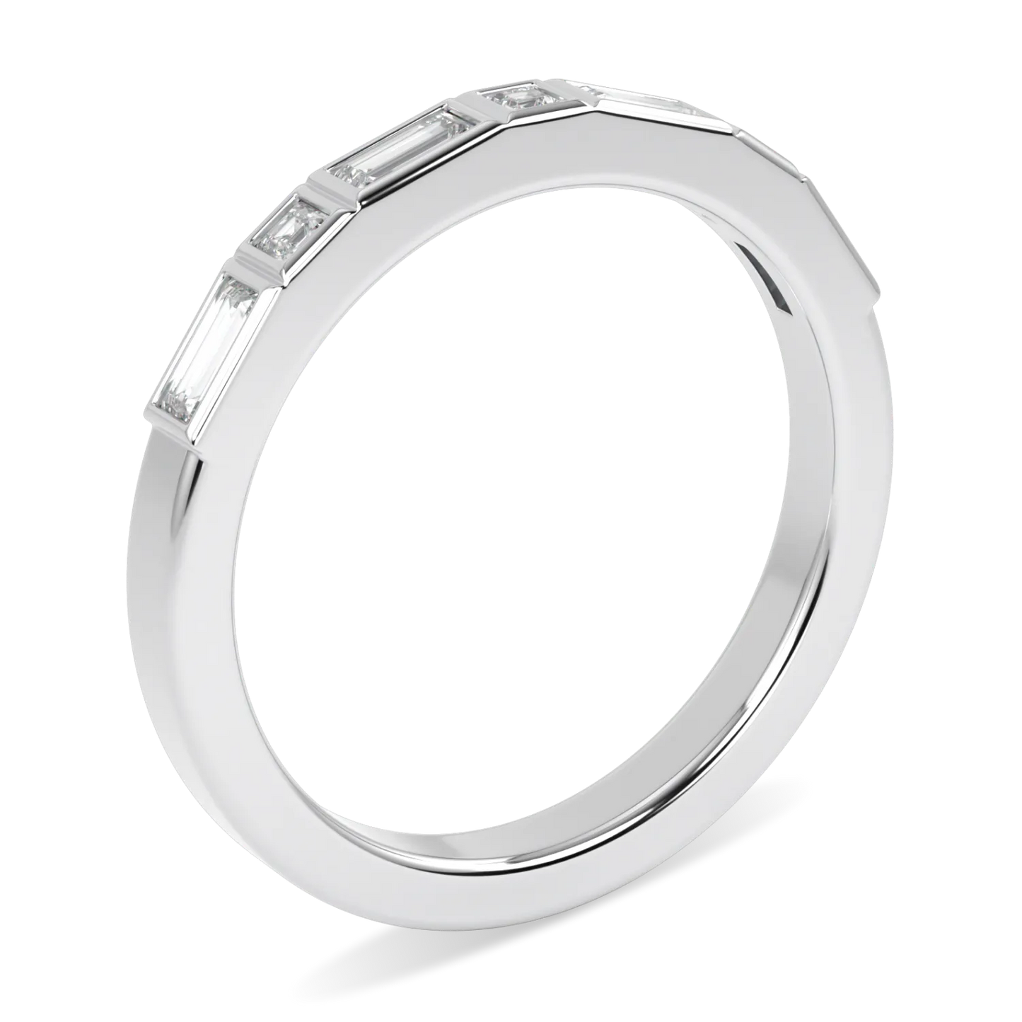 Platinum 0.28cts Diamond wedding band from Blacklock's Force collection — detail view
