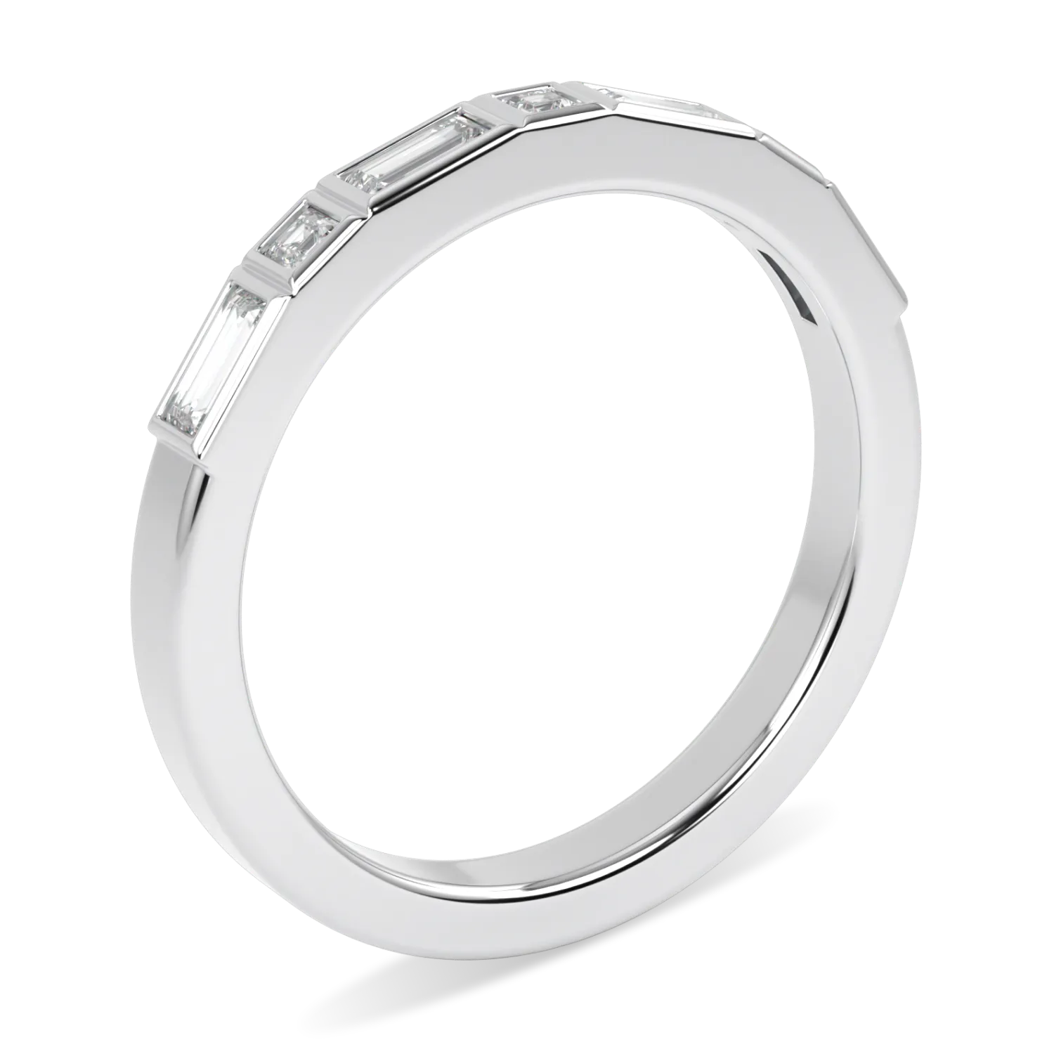 Platinum 0.28cts Diamond wedding band from Blacklock's Force collection — detail view