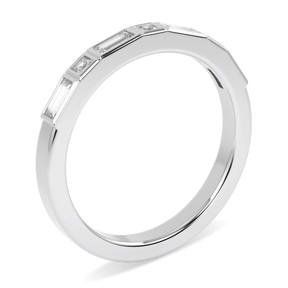 Platinum 0.28cts Diamond wedding band from Blacklock's Force collection — detail view