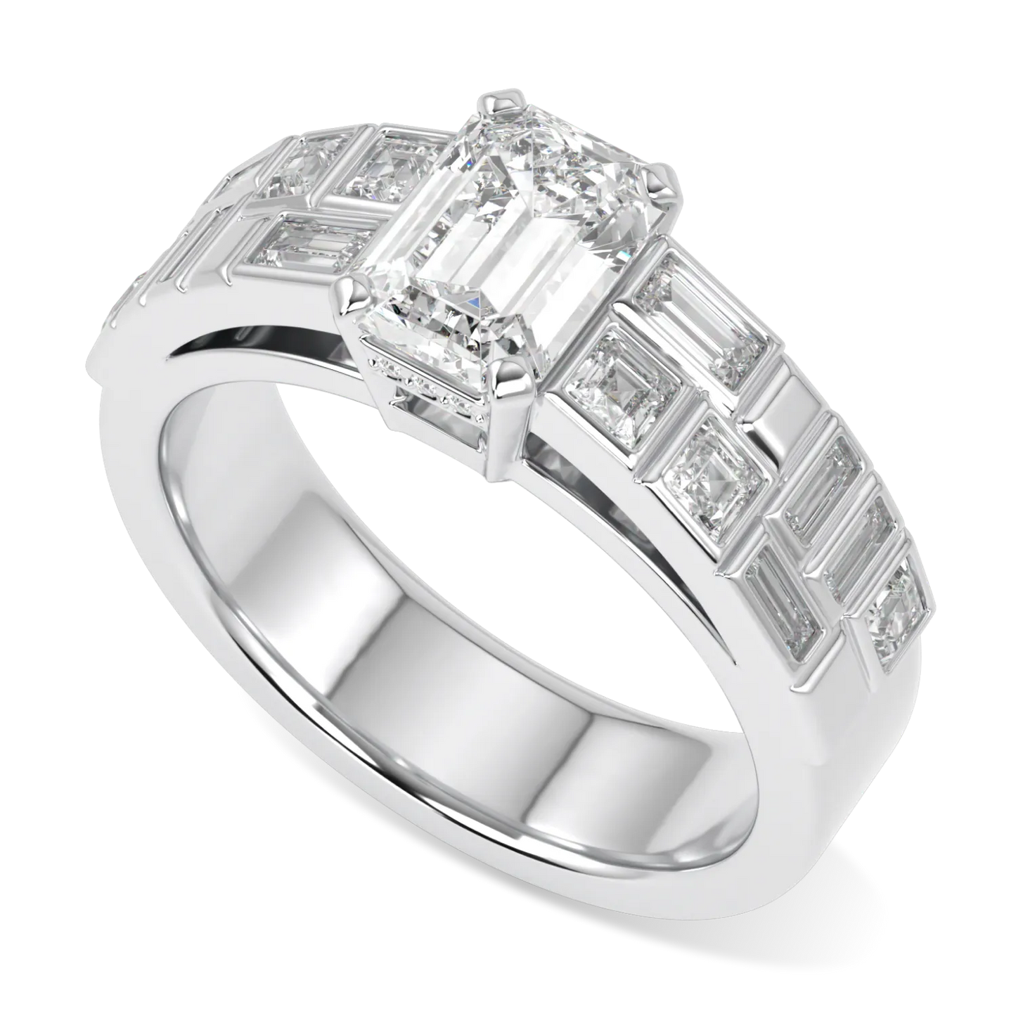 Blacklock Force 1.00cts engagement ring in Platinum with Diamond