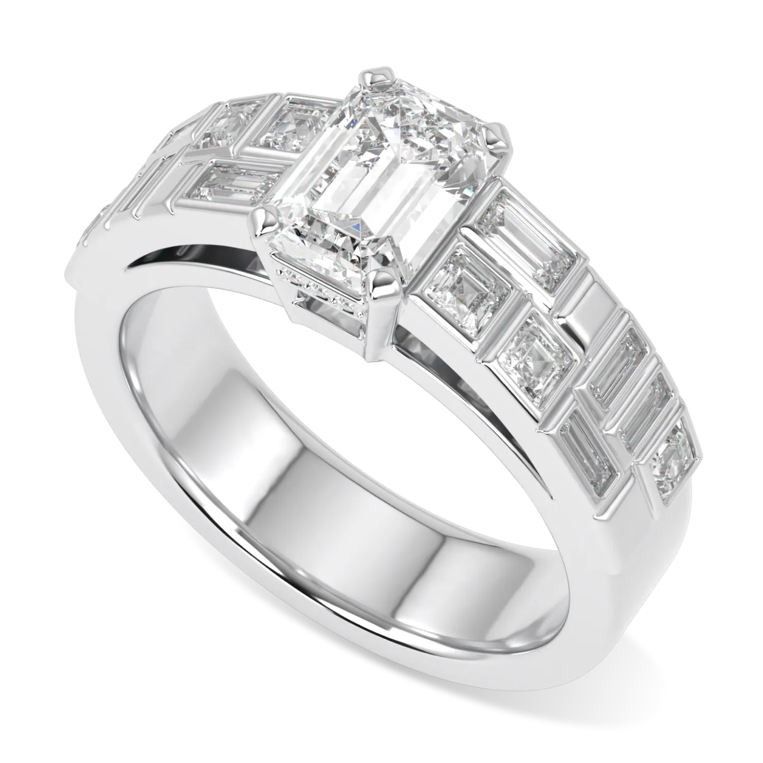 Blacklock Force 1.00cts engagement ring in Platinum with Diamond