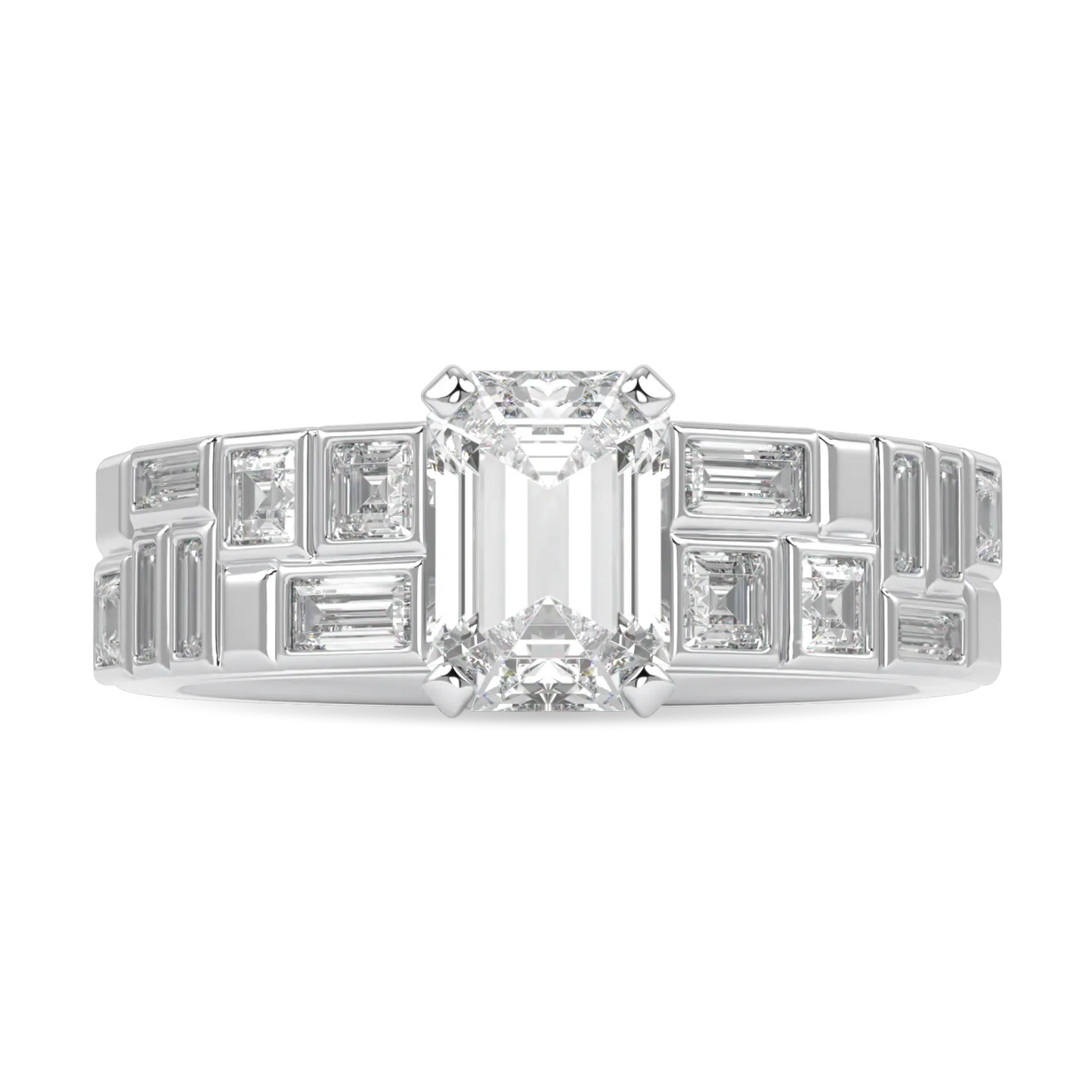 1.00cts Platinum Diamond engagement ring from Blacklock's Force collection — side view
