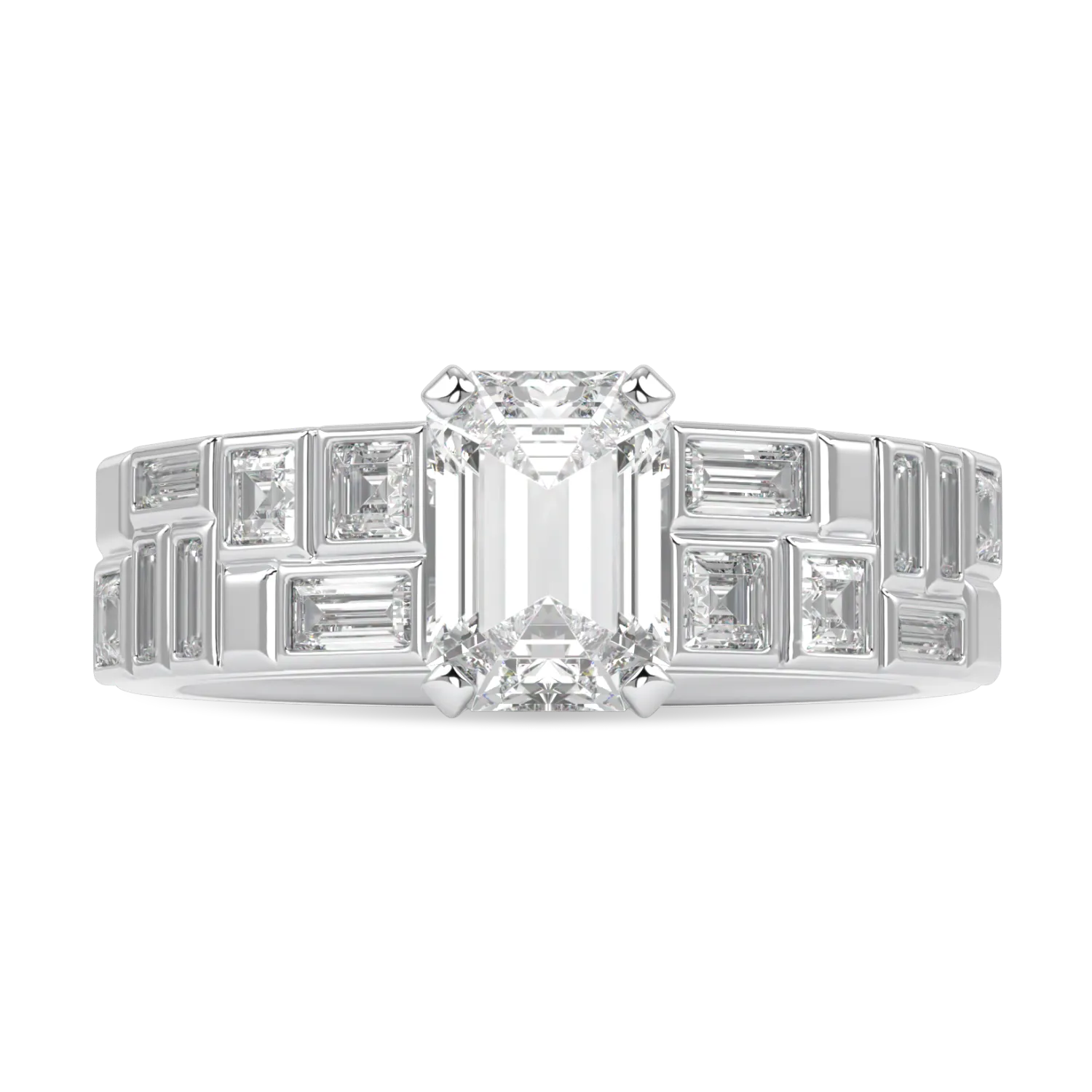 1.00cts Platinum Diamond engagement ring from Blacklock's Force collection — side view