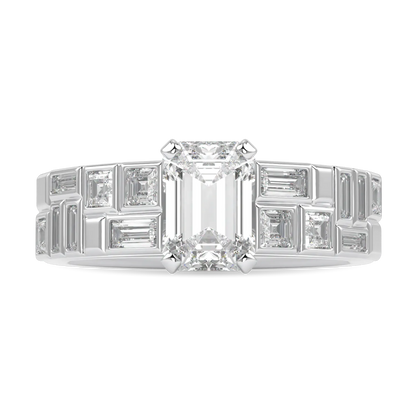1.00cts Platinum Diamond engagement ring from Blacklock's Force collection — side view