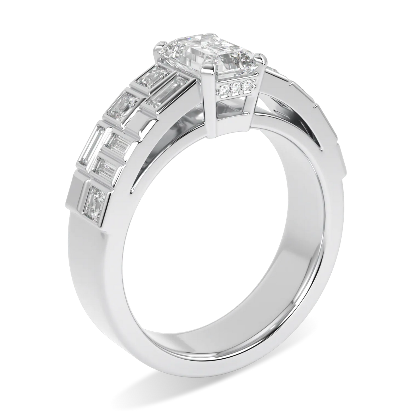 Force collection 1.00cts engagement ring featuring Diamond set in Platinum, Blacklock Jewellery — detail view