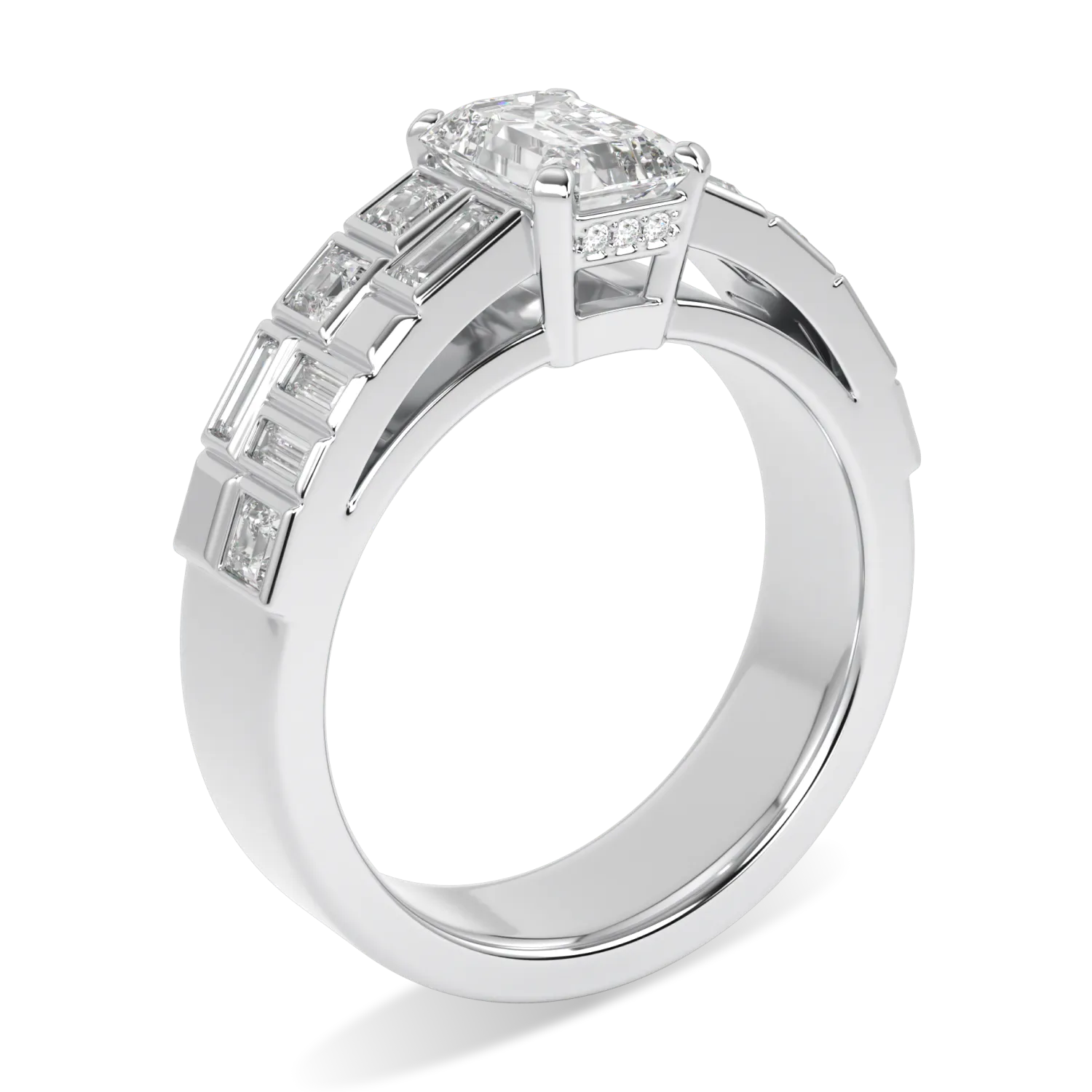 Force collection 1.00cts engagement ring featuring Diamond set in Platinum, Blacklock Jewellery — detail view