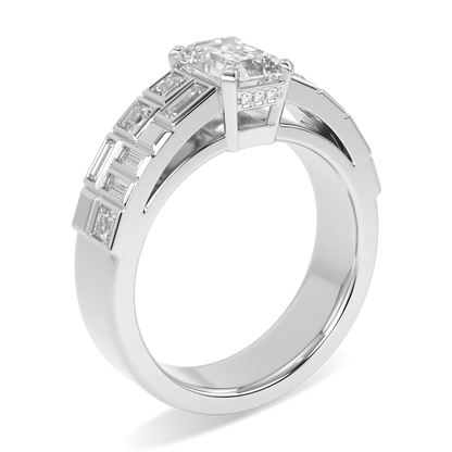 Force collection 1.00cts engagement ring featuring Diamond set in Platinum, Blacklock Jewellery — detail view