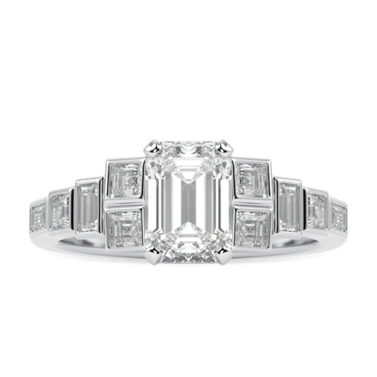 Blacklock Force collection 1.00cts engagement ring in Platinum with Diamond — side view