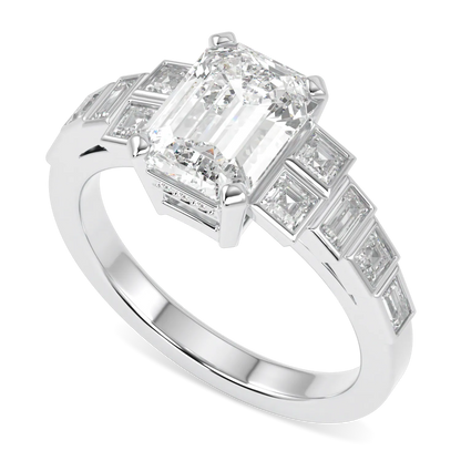 Handcrafted 1.80cts Platinum engagement ring with Diamond by Blacklock, Force collection