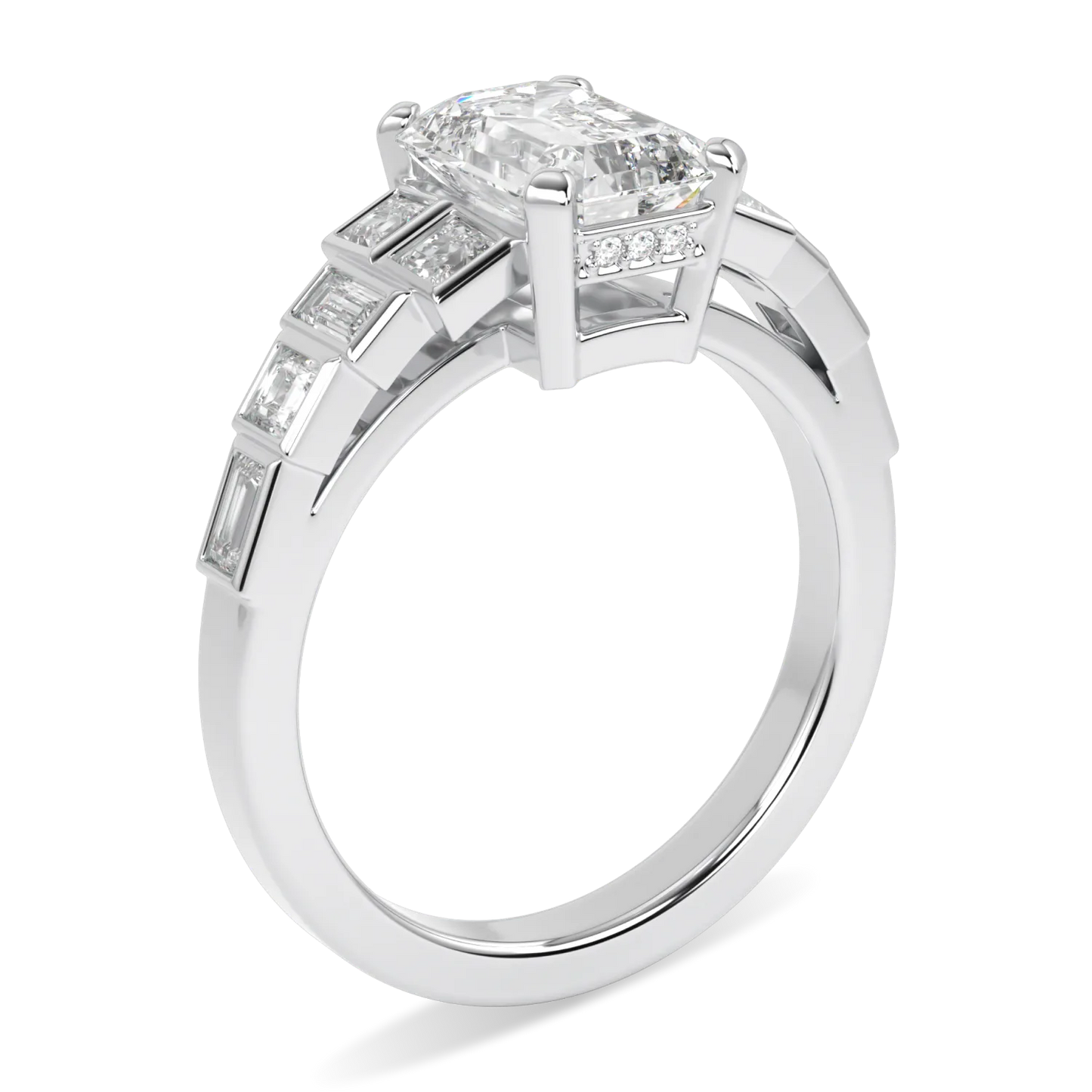 Blacklock Force collection 1.80cts engagement ring in Platinum with Diamond — detail view