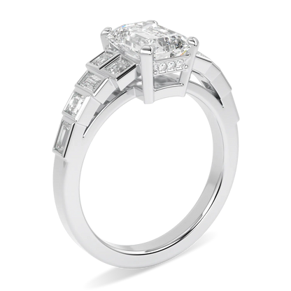 Blacklock Force collection 1.80cts engagement ring in Platinum with Diamond — detail view