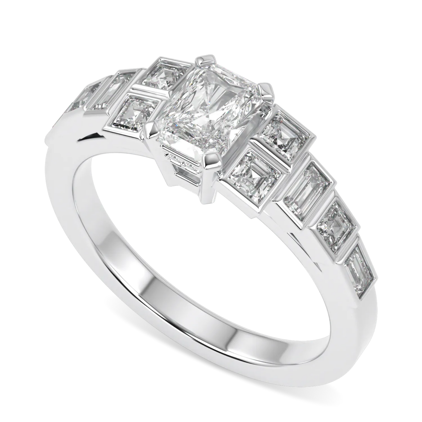 Platinum 0.50cts Diamond engagement ring from Blacklock's Force collection