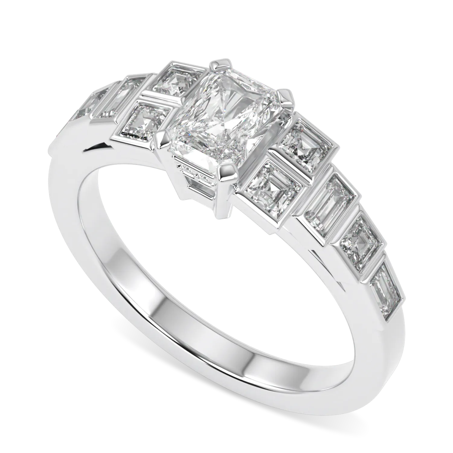 Platinum 0.50cts Diamond engagement ring from Blacklock's Force collection