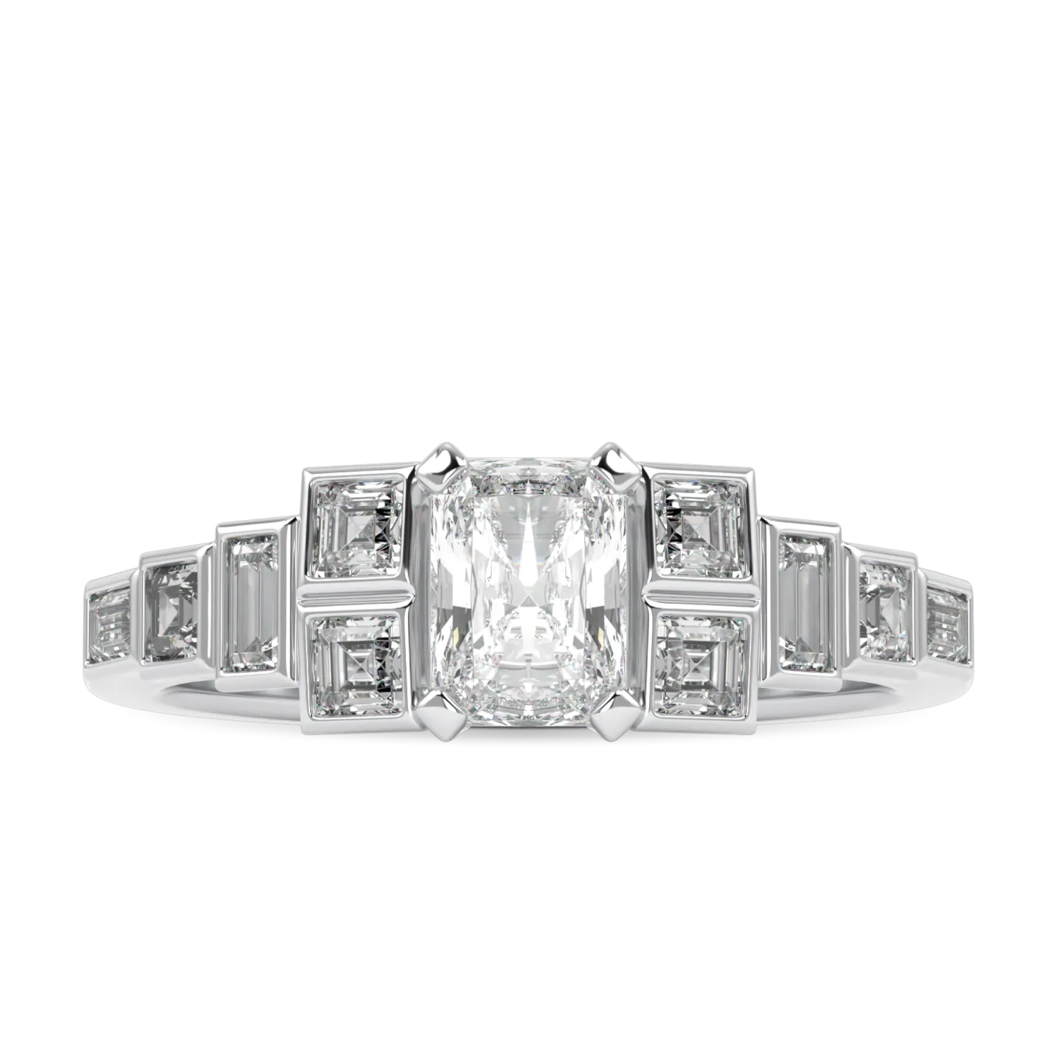 Force collection 0.50cts Diamond engagement ring set in Platinum, Blacklock Jewellery — side view