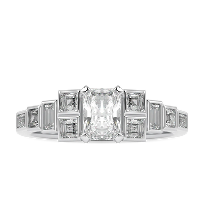 Force collection 0.50cts Diamond engagement ring set in Platinum, Blacklock Jewellery — side view